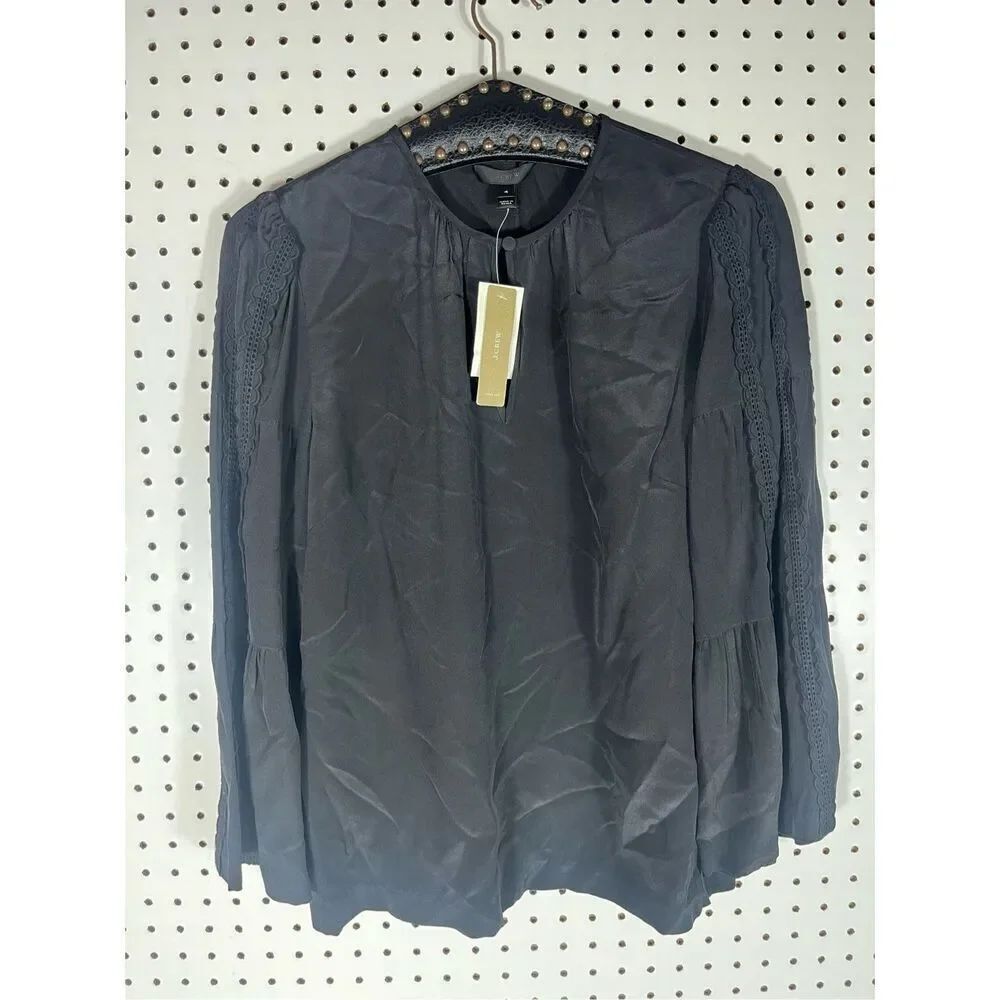 J.Crew silk bell sleeve blouse size 4